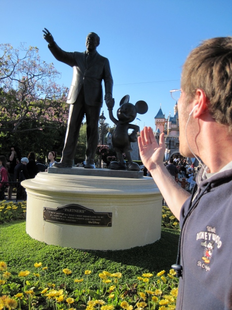 I asked Walt where my friends were.  He pointed to the exit.